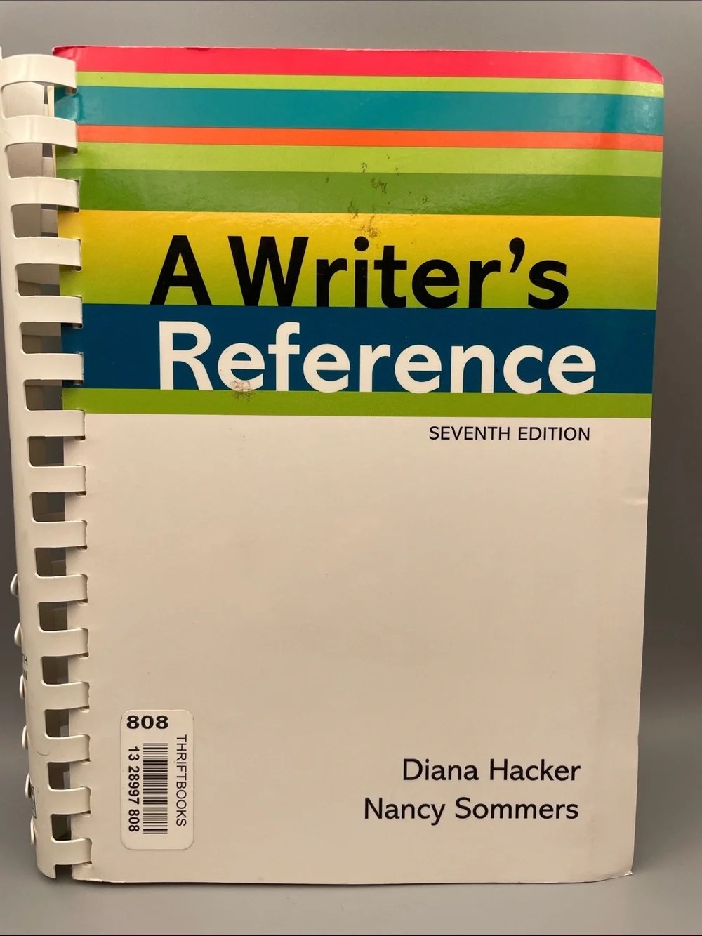 A Writer's Reference — Colorful Striped Cover (White)